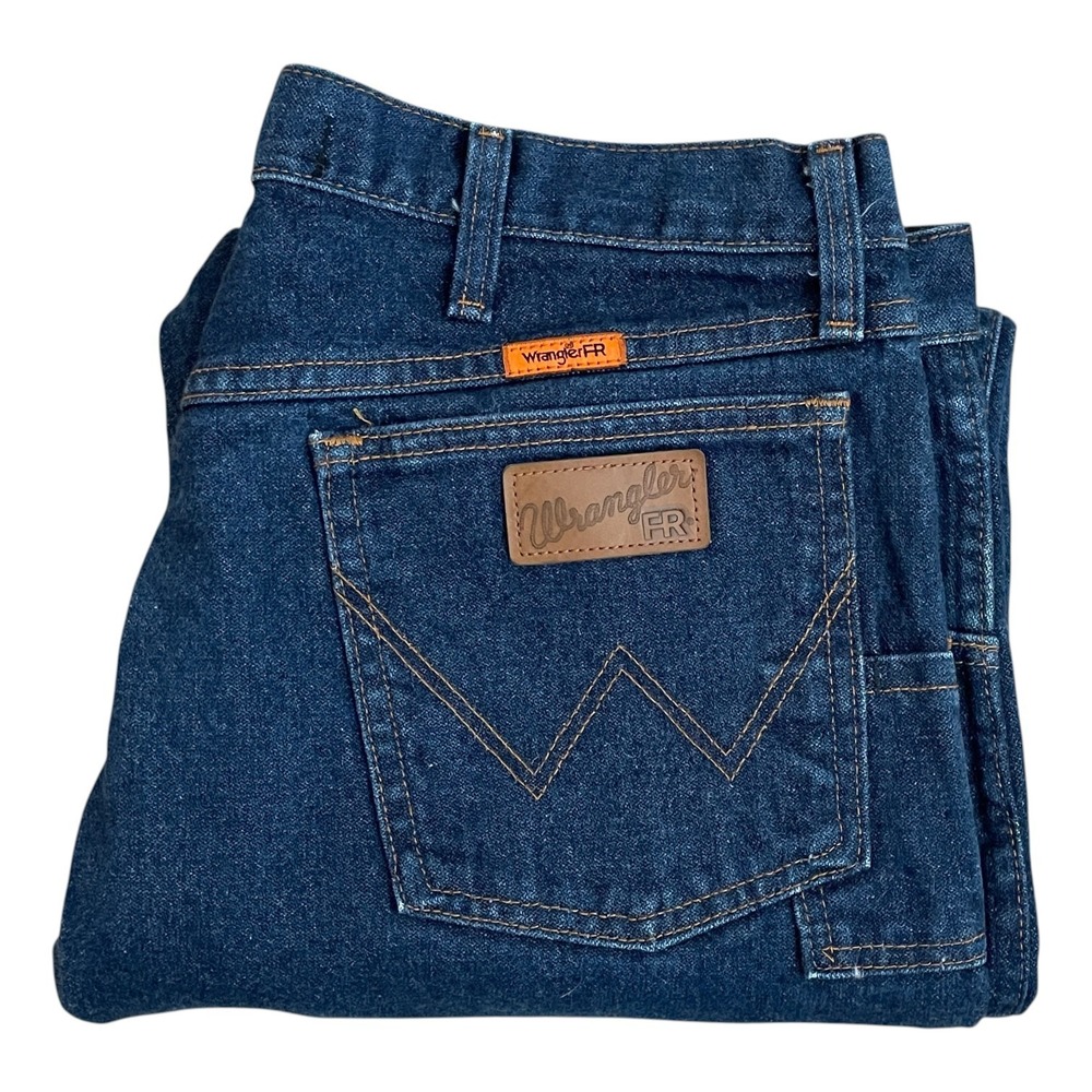 Wrangler Men's Original Flame Resistant FR Denim Jeans Work Pants 36x32 CLEAN